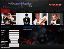 Tablet Screenshot of melbournemagician.com.au